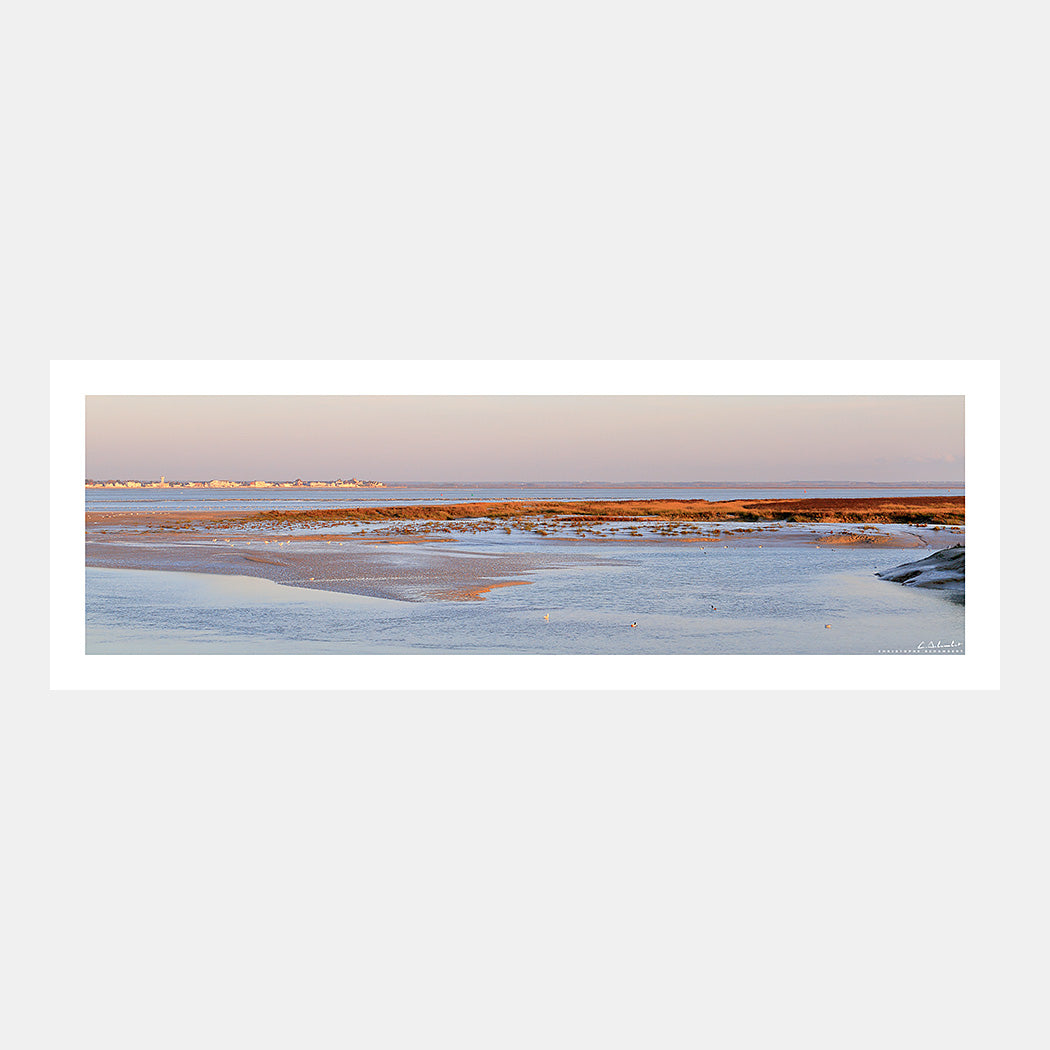 Poster photo 1585 Le Crotoy et la baie de Somme au soleil couchant