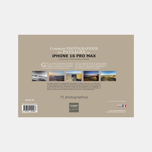 Livre photo Comment photographier les paysages en iPhone 16 Pro Max - Dos.